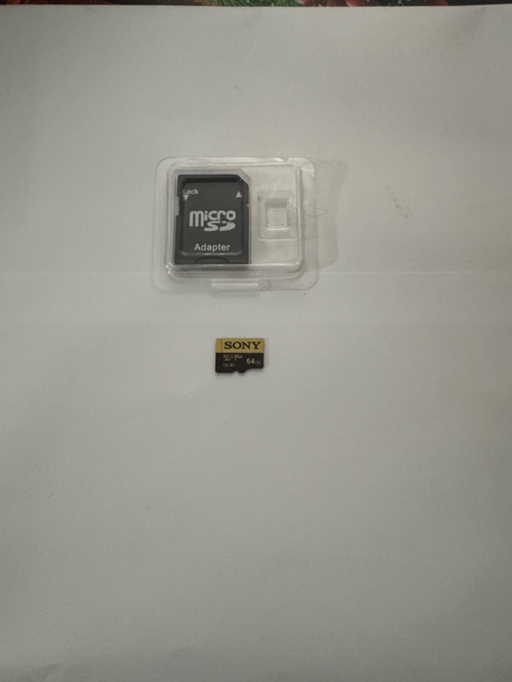Sony Gold and Black 64GB microSD Card with Black Adapter